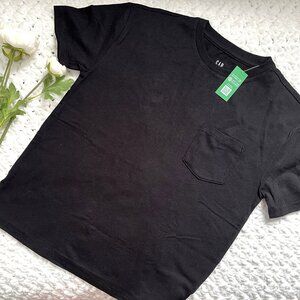 NWT Boys GAP Teen Pocket T-Shirt (Black) 8